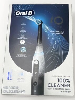 Oral-B iO Series 5 Electric Toothbrush Set Bluetooth Timer 5-Speed Matte Black